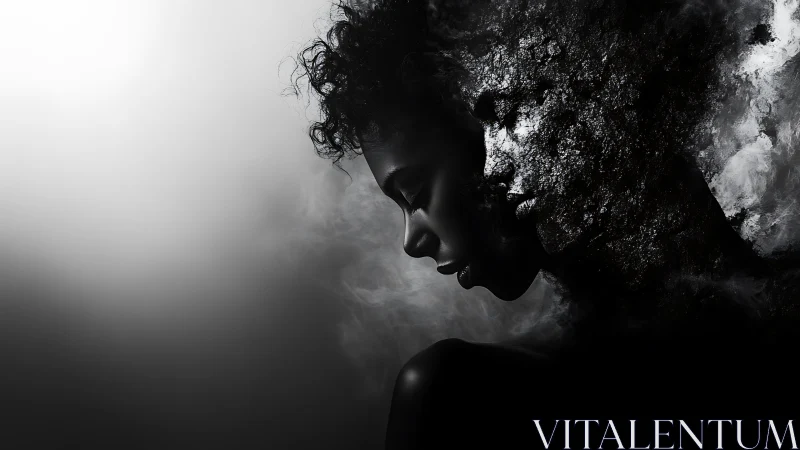 Dual portrait dissolves into smoke and fractured texture.