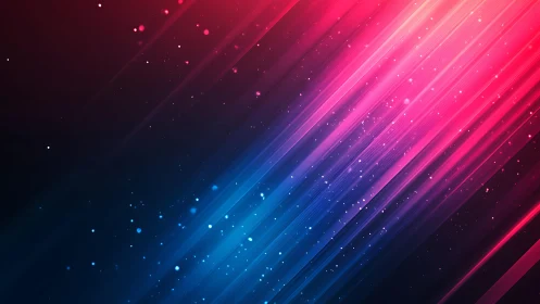 Vibrant Abstract Diagonal Light Streaks in Neon Blue and Pink Style.