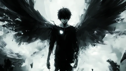 Nocturnal winged entity with luminous thoracic core fielded.