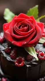 Red Rose with Raspberries: A Garden Treasure.