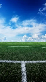 Silent kickoff circle under an enormous dreaming sky.