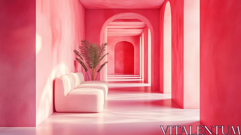 Candy-Colored Corridor: Where Neon Dreams Meet Minimalist Zen