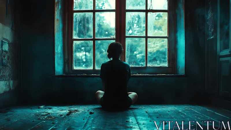 Quiet windowlight reflections in a misty, forgotten room.