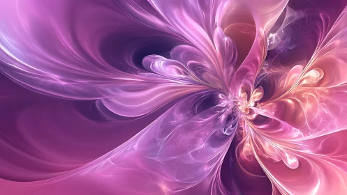 Soft cosmic bloom in swirling pink and violet light.