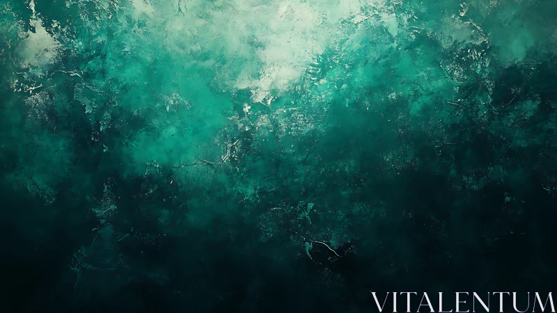 Emerald ocean depth texture with luminous abstract gradients.
