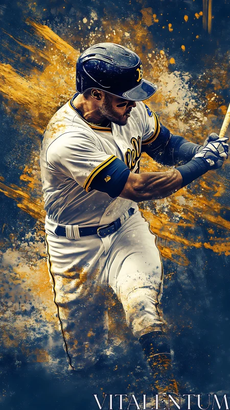 Swing carves molten color through midnight ballpark air