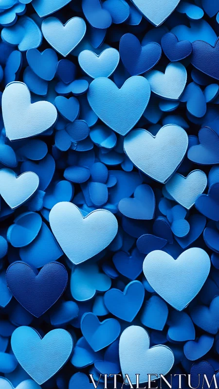 Endless Blue Hearts Celebrate Love's Gentle Presence.