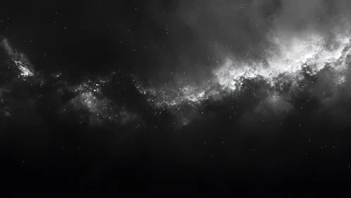 Star-dusted nebula quietly carves a river of ghost light