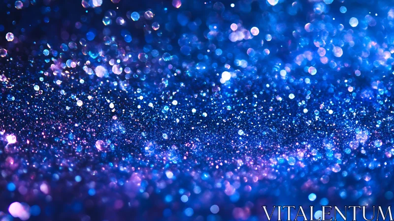 Starlit glitter horizon in dreamy blue and violet light.