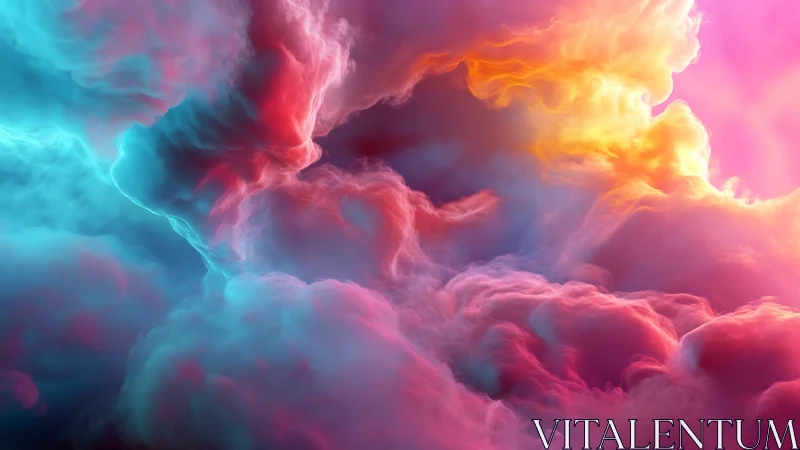 Nebulous colors collide as sunrise blooms inside a cloud