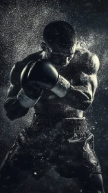 Warrior Bursts Through Liquid Darkness with Raw Power