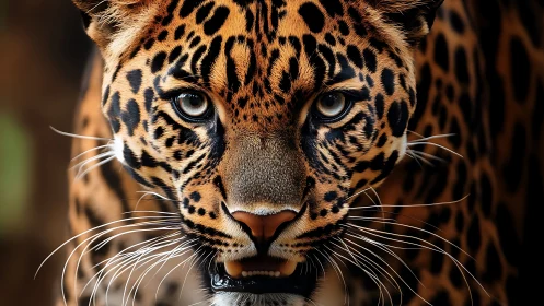 Leopard's Piercing Gaze Captures Wild Intensity