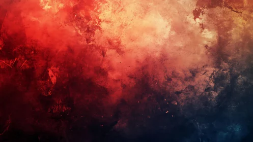 Vivid Abstract Texture with Red and Blue Gradient, Grunge Style.