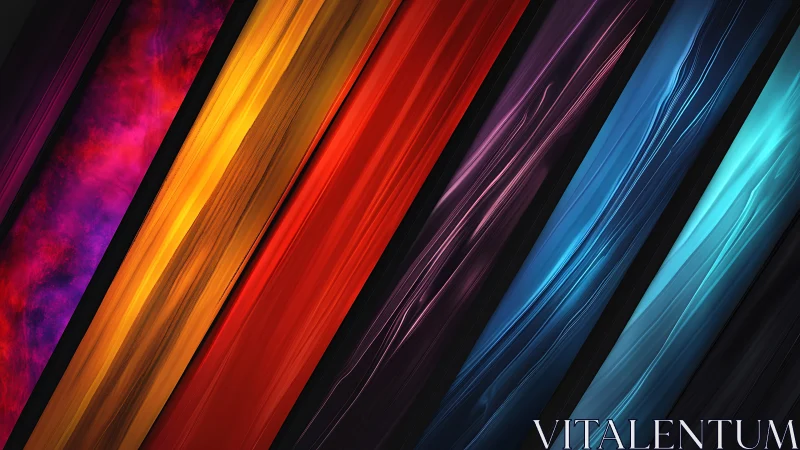 Diagonal neon color streaks form layered abstract light flow