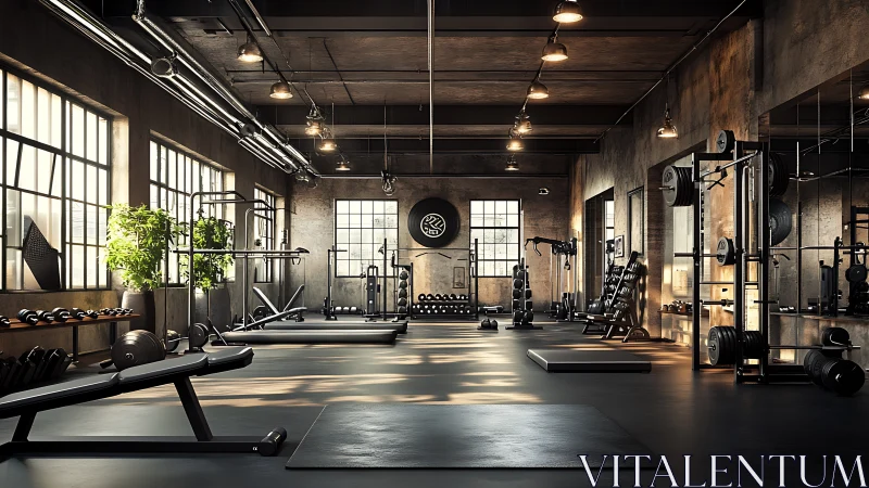 Sunlit industrial gym invites quiet, focused strength training