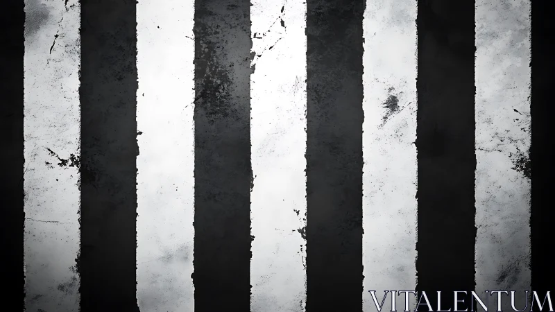 Vertical black and white grunge stripes on textured surface.