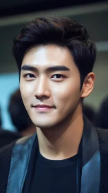 Handsome young man in soft focus portrait setting.