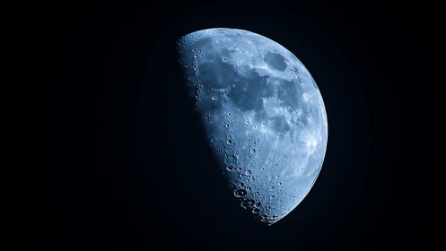 Half-lit moon glows softly, inviting quiet nighttime wonder