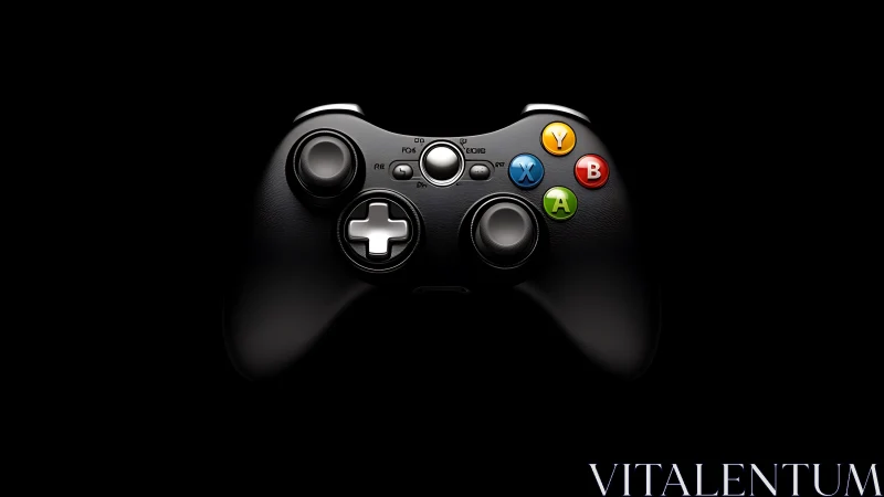 Professional Gaming Controller on Black Background