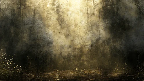 Deteriorated Interior Space with Volumetric Light