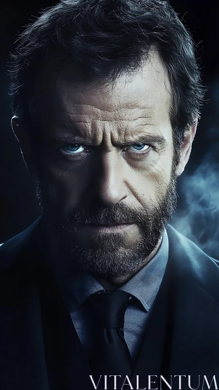 Steel-eyed strategist studies the dark ahead in silence