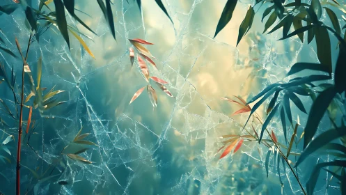 Shattered glass garden cradles sunlit bamboo whispers.