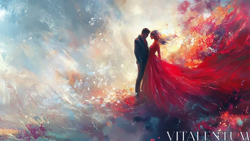 Two Hearts Collide: A Storm of Crimson Passion.