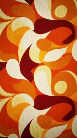 Bold orange and red abstract curved shapes pattern design