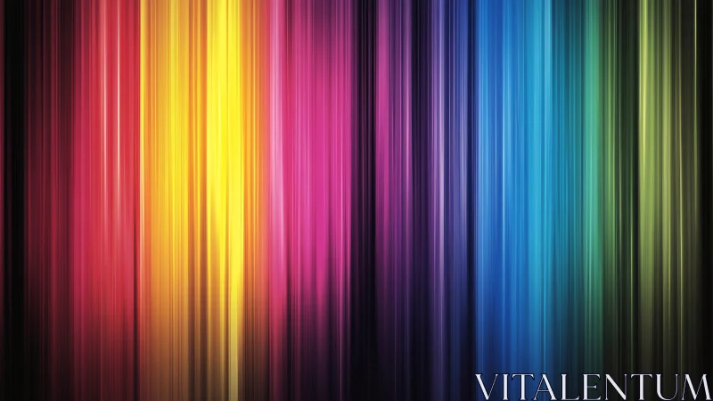 Vertical spectral light bands form a continuous multicolor gradient
