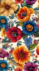 Vibrant Garden of Blooming Happiness and Color.