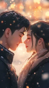 Two souls drawn close in a magical moment of warmth