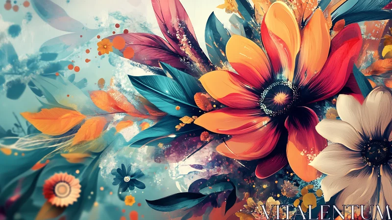 Blooming Watercolor Dreams of Vibrant Florals.