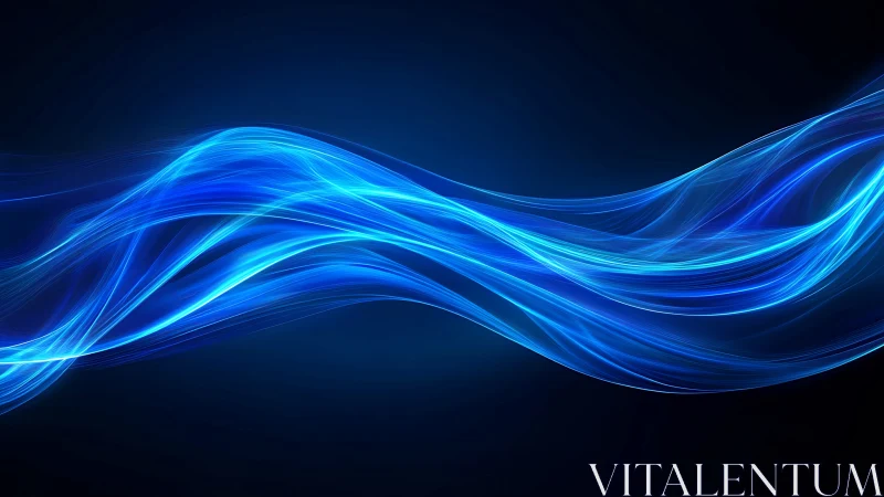 Electric blue ribbons drift like music across the void