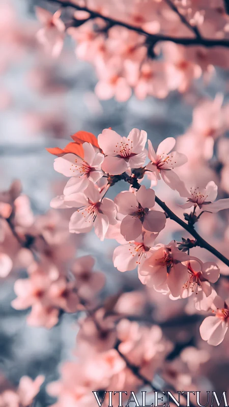 Cherry Blossoms in Soft Focus Depth.
