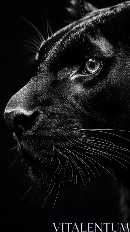 Striking Black and White Cat Portrait with Luminous Eyes