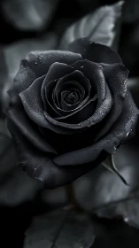Monochromatic Rose with Crystalline Dewdrop Surface Texture.