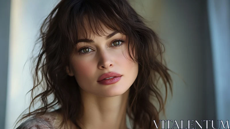 Young woman portrait shows soft focus and natural lighting