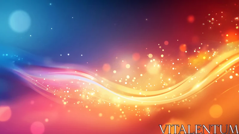 Glow of drifting light waves across a dreamy horizon.