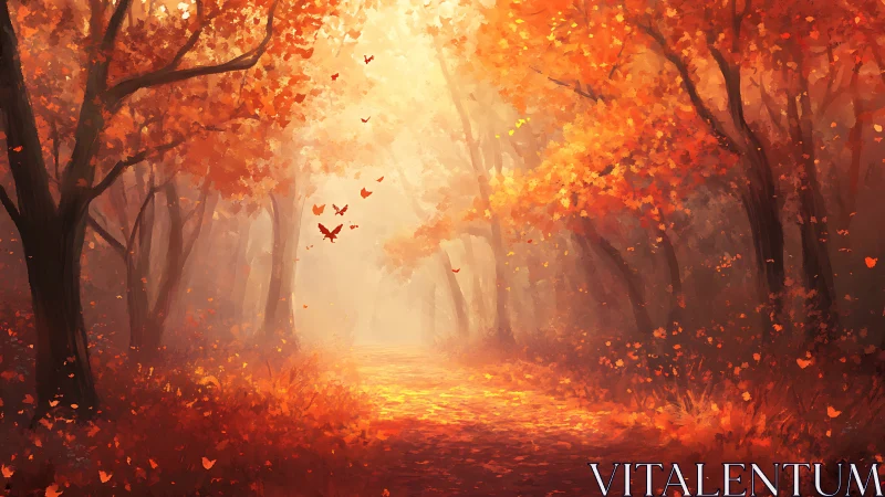 Amber Corridor: Where Autumn Breathes Light.