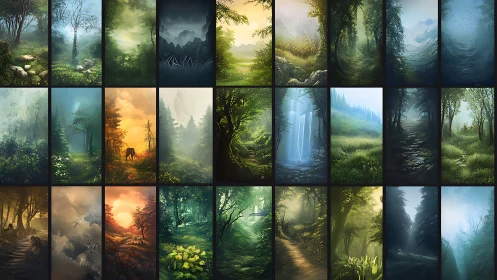 Wandering through many painted forest daydream paths.