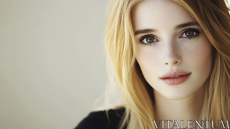 Soft-lit close-up portrait emphasizes delicate facial detail