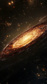 Galactic disc in golden rotation with luminous stellar core.