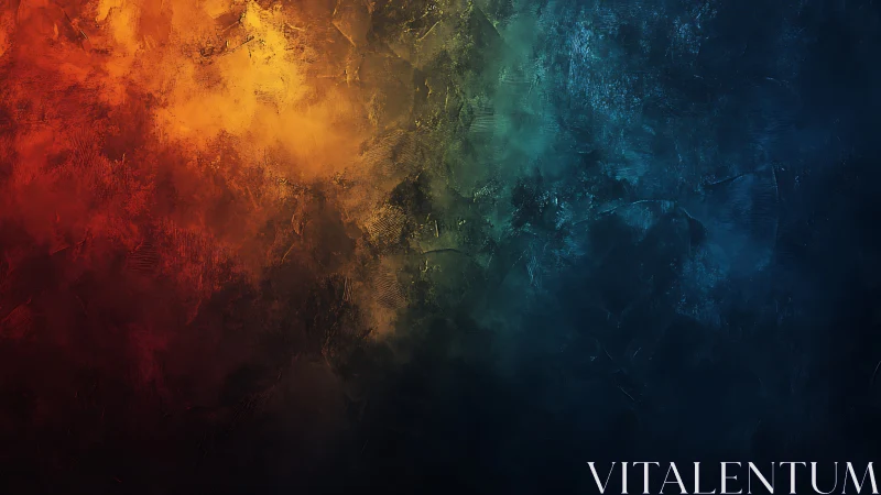 Vibrant abstract gradient blends firelit warmth into deep night