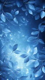 Translucent blue foliage over diffuse illuminated ground.