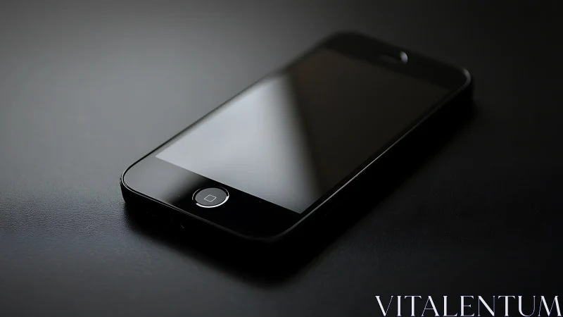 Sleek obsidian smartphone gleaming with modern elegance and tech allure.