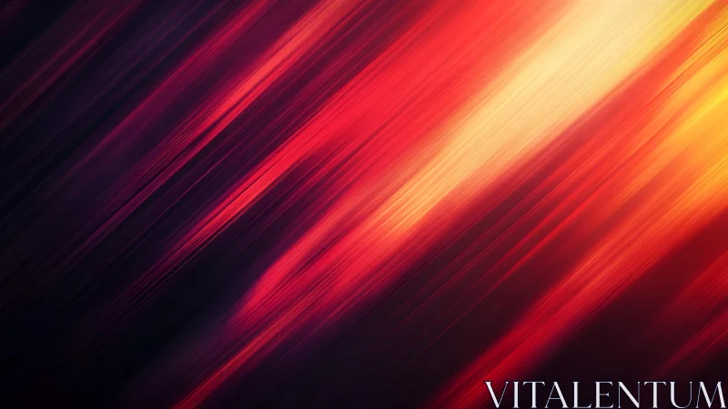 Vivid Abstract Light Streaks in Red and Yellow Gradient Art.