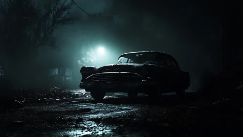 Midnight rain crowns a forgotten classic in blue neon haze