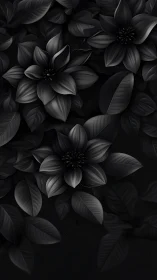 Monochrome Flowers with Ribbed Petals and Dramatic Shadows