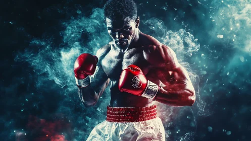 Champion Boxer Powers Up in Dynamic Neon Energy