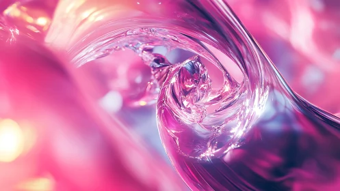 High-refraction glass vortex rendered with glossy subsurface scattering